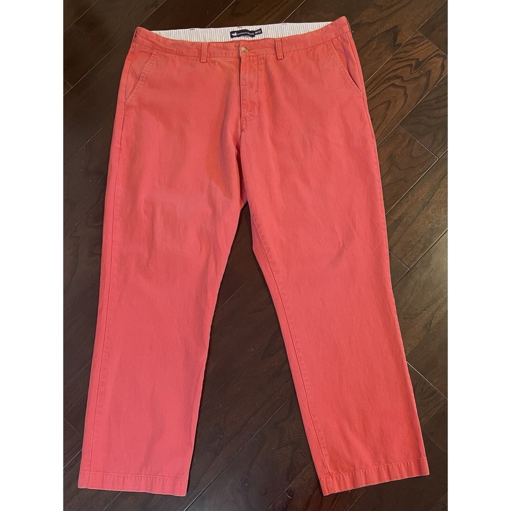 Southern Marsh Chino Pants Mens 38x32(31) Coral Pink Straight Leg Twill Preppy
